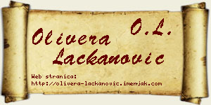Olivera Lackanović vizit kartica